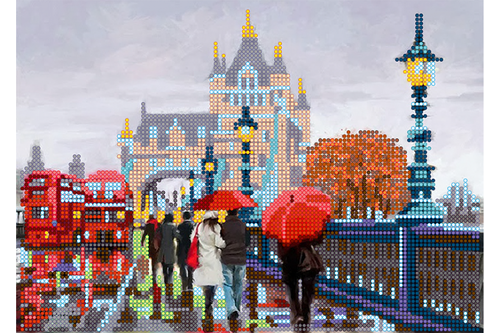 Схема для вишивання бісером POINT ART Місто восени, розмір 25х18 см, арт. 1539
