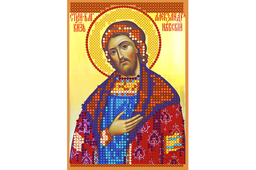 Схема для вишивання бісером POINT ART Св. Олександр, розмір 10х14 см, арт. 1101