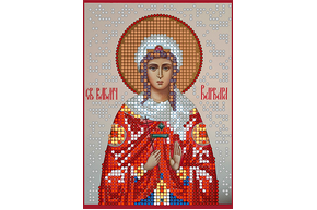 Схема для вышивки бисером POINT ART Св. Варвара, размер 10х14 см, арт. 1105