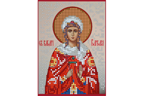 Набір для вишивання бісером POINT ART Св. Варвара, розмір 10х14 см, арт. 1105