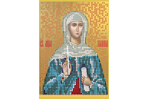 Схема для вишивання бісером POINT ART Св. Галина, розмір 10х14 см, арт. 1108