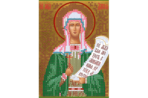 Схема для вишивання бісером POINT ART Св. Дарина, розмір 10х14 см, арт. 1109