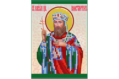 Схема для вишивання бісером POINT ART Св. Константин, розмір 10х14 см, арт. 1113