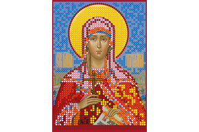 Схема для вышивки бисером POINT ART Св. Татьяна, размер 10х14 см, арт. 1120