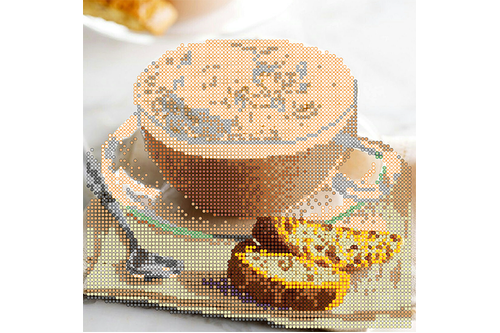 Схема для вишивання бісером POINT ART Капучино, розмір 20х20 см, арт. 1512