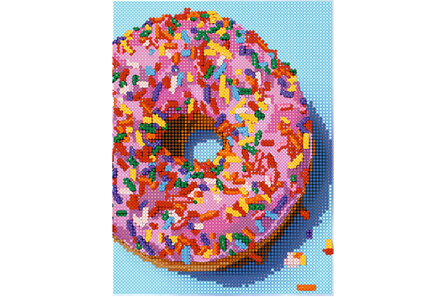 Схема для вишивання бісером POINT ART Ванільний пончик, розмір 15х20 см, арт. 1676