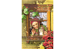 Схема для вышивки бисером Бабушка, размер 19х30 см, арт. 1263