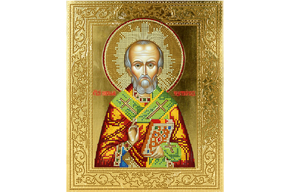 Схема для вышивки бисером POINT ART Николай чудотворец, размер 23х28 см, арт. 1308