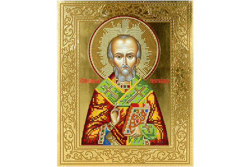 Схема для вишивання бісером POINT ART Микола чудотворець, розмір 23х28 см, арт. 1308