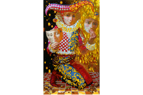 Схема для вышивки бисером Маски, размер 25х42 см, арт. 1331