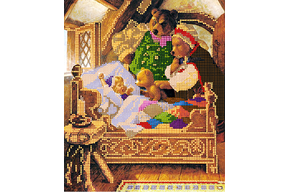 Схема для вышивки бисером Маша и медведи, размер 21х25 см, арт. 1356
