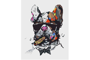 Схема для вышивки бисером POINT ART Крутой пес, размер 20х25 см, арт.1851 Схема для вышивки бисером POINT ART Крутой пес, размер 20х25 см, арт.1851