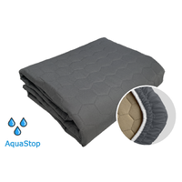 Наматрасник непромокаемый защитный Point Art AquaStop серый 160х200 см с закрытыми бортами 