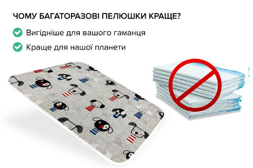 Багаторазова пелюшка для собак AquaStop арт. 59, розмір 50х70 см Багаторазова пелюшка для собак AquaStop арт. 59, розмір 50х70 см