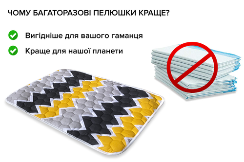Багаторазова пелюшка для собак AquaStop арт. 1, розмір 40х60 см