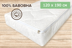 Чохол захисний бавовняний на матрац Point Art на блискавці 120х190 см білий Чохол захисний бавовняний на матрац Point Art на блискавці 120х190 см білий