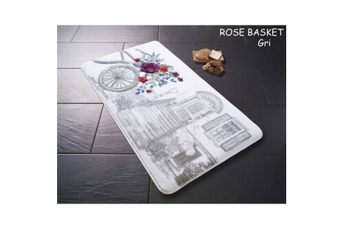 Набор ковриков для ванной Confetti - Rose basket 01 серый 57*100+50*57